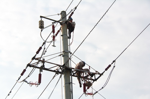 國網(wǎng)霞浦供電公司加裝線路避雷器，保障兩節(jié)期間電網(wǎng)可靠性