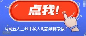 國(guó)網(wǎng)南網(wǎng)華能大唐國(guó)家能源三峽中核人均薪酬哪家強(qiáng)？