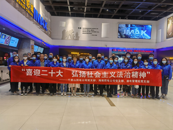 烏海供電公司多家黨支部聯(lián)合開展“喜迎二十大，弘揚社會主義法治精神”主題觀影活動