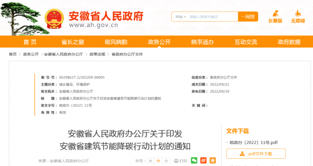 安徽：到2025年，全省新建公共建筑、廠房屋頂光伏覆蓋率達(dá)到50%