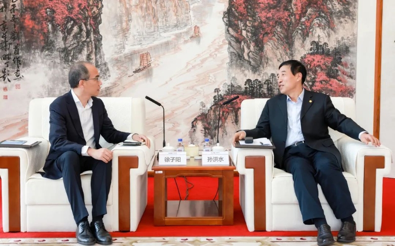 中國能建黨委副書記、總經(jīng)理孫洪水與中興通訊總裁徐子陽會談