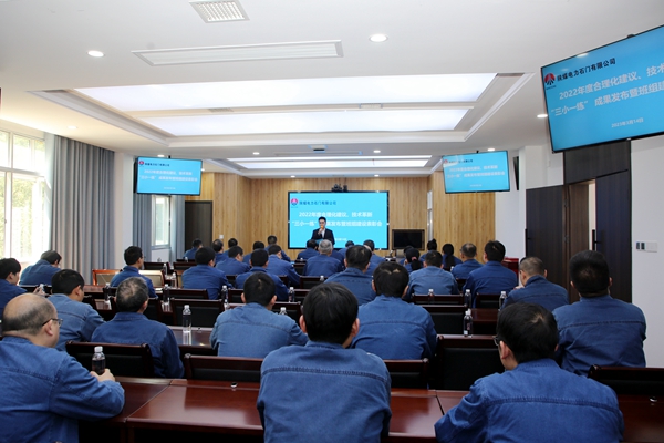 陜煤石電公司召開2022年合理化建議、技術(shù)成果發(fā)布會暨班組建設(shè)表彰會