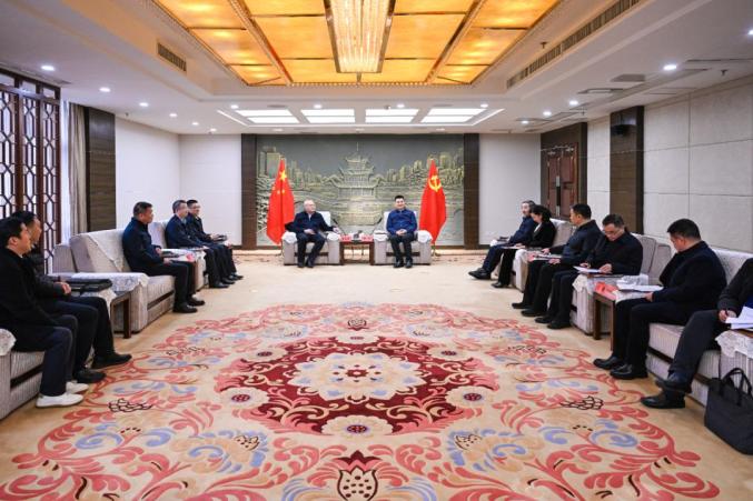 貴陽市領導會見中國節(jié)能環(huán)保集團有限公司黨委常委、總會計師朱慶鋒一行