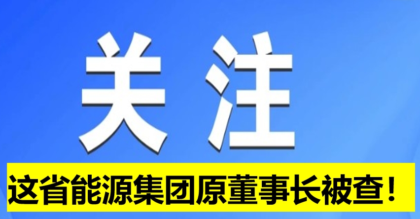 這省能源集團(tuán)原董事長被查！