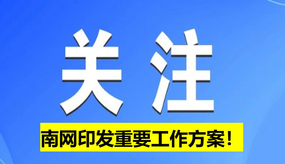 南網(wǎng)印發(fā)重要工作方案！